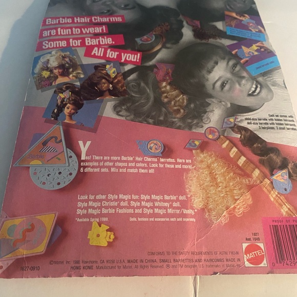 VINTAGE BARBIE 1988 MATTEL Style Magic Hair Charms NIP NOS RARE - Picture 5 of 6